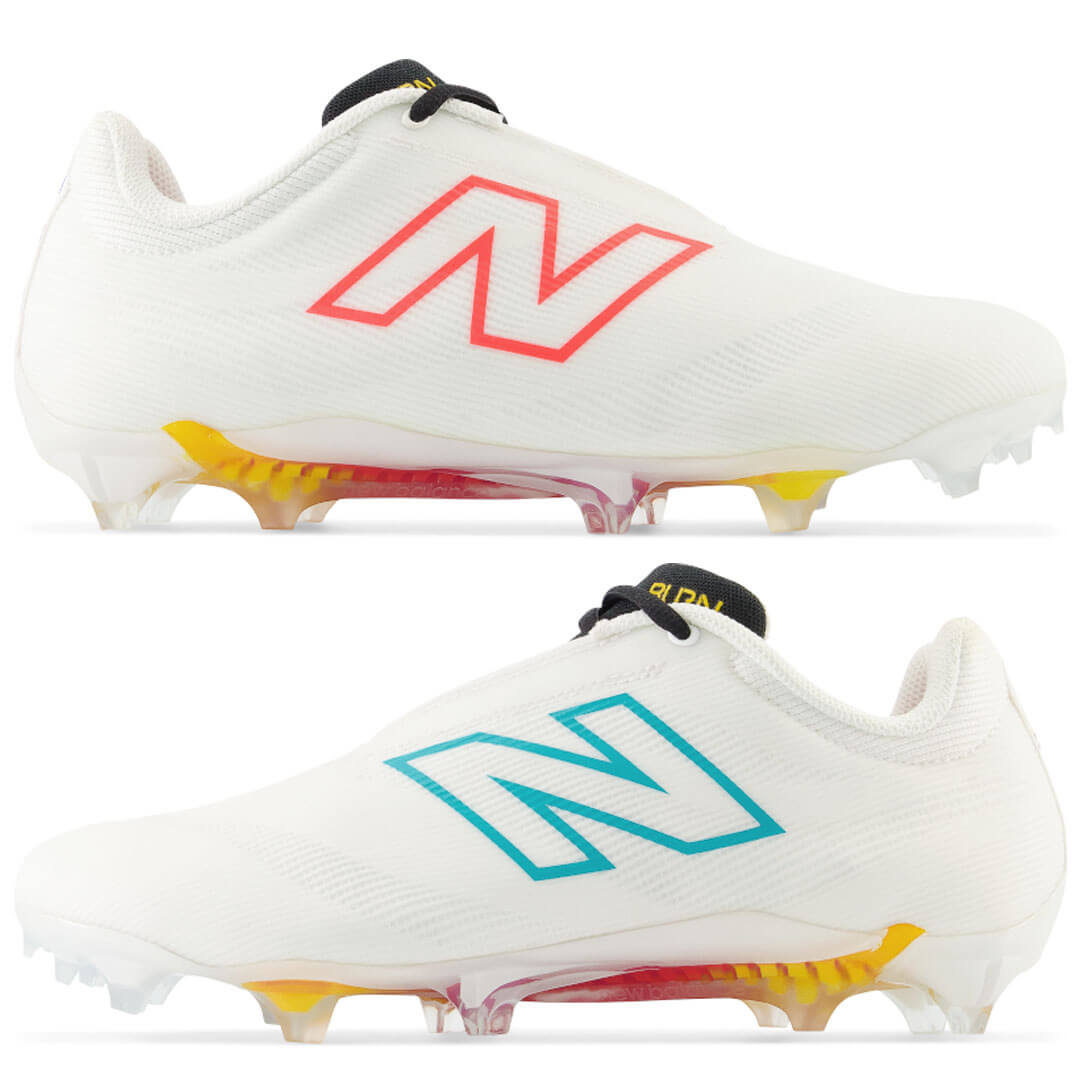 New Balance Burn X4 Neon White Limited Edition Lacrosse Cleats - Top String Lacrosse