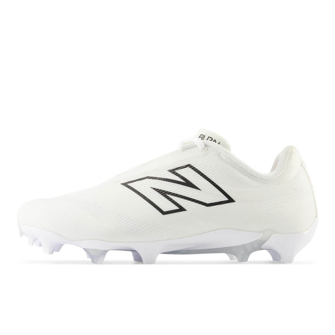 New Balance Burn X4 White Lacrosse Cleats - Top String Lacrosse
