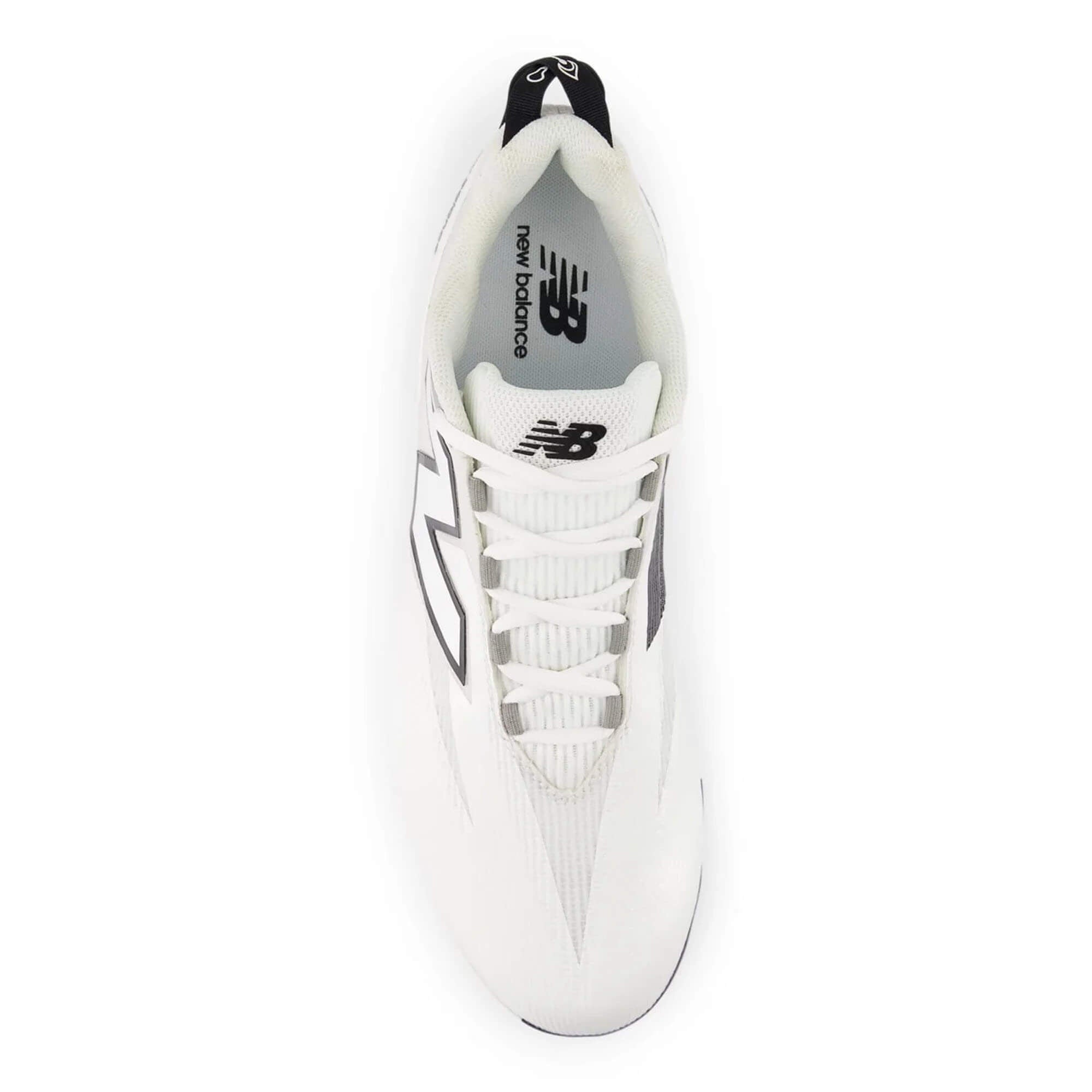 New Balance Burn X5 White Lacrosse Cleats | Top String Lacrosse