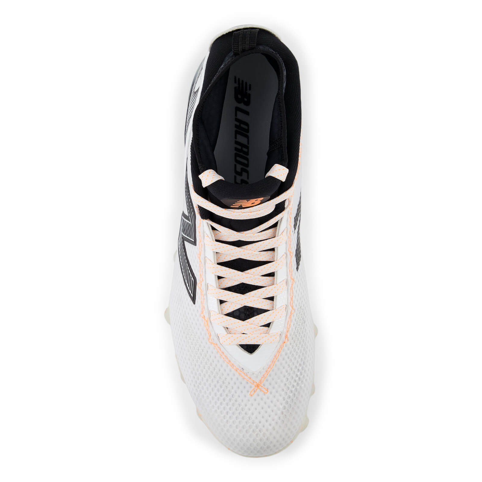 New Balance Freeze 5 Lacrosse Cleats - Limited Edition White/Black/Orange | Top String Lacrosse