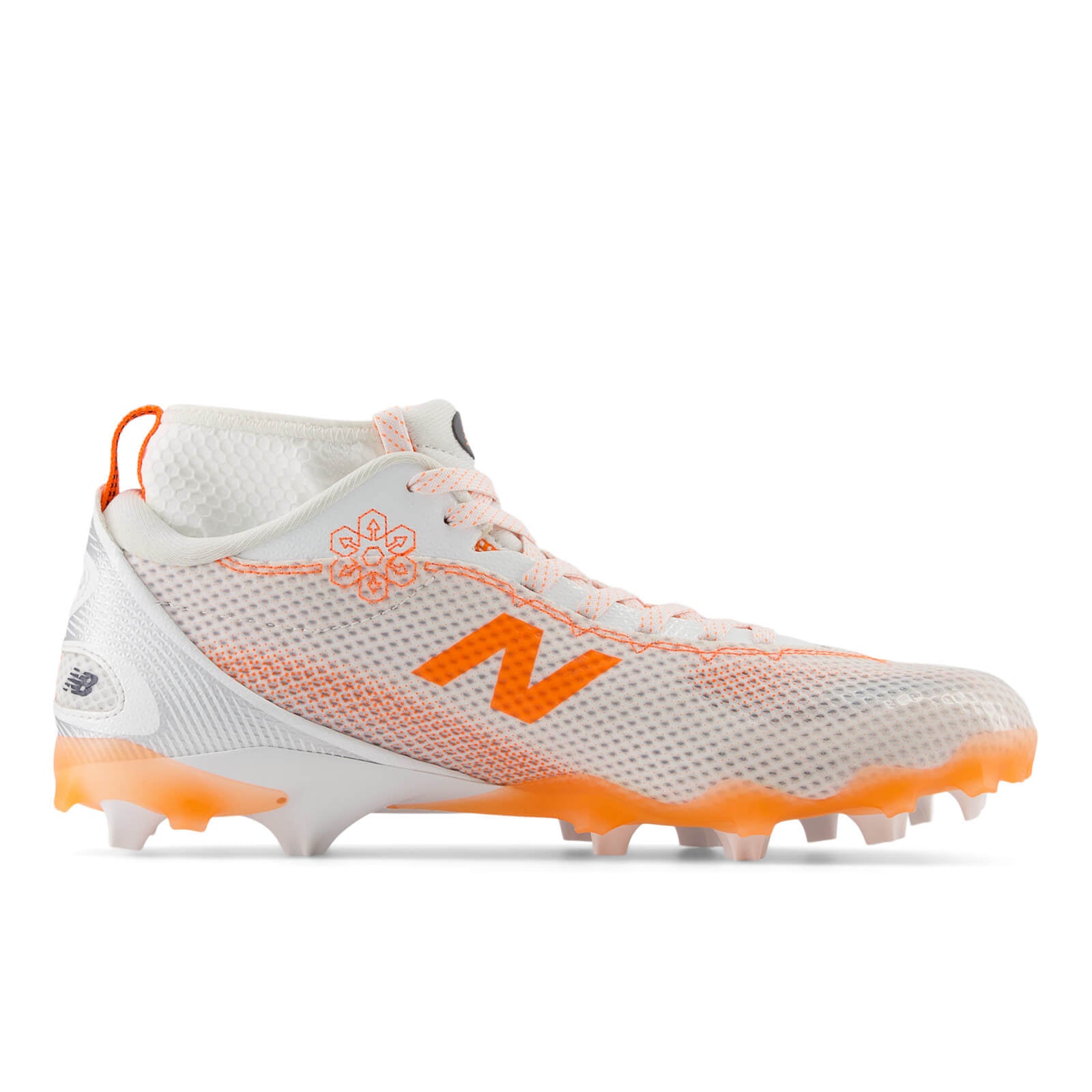 New Balance Freeze 5 Lacrosse Cleats - Limited Edition - White/Orange | Top String Lacrosse