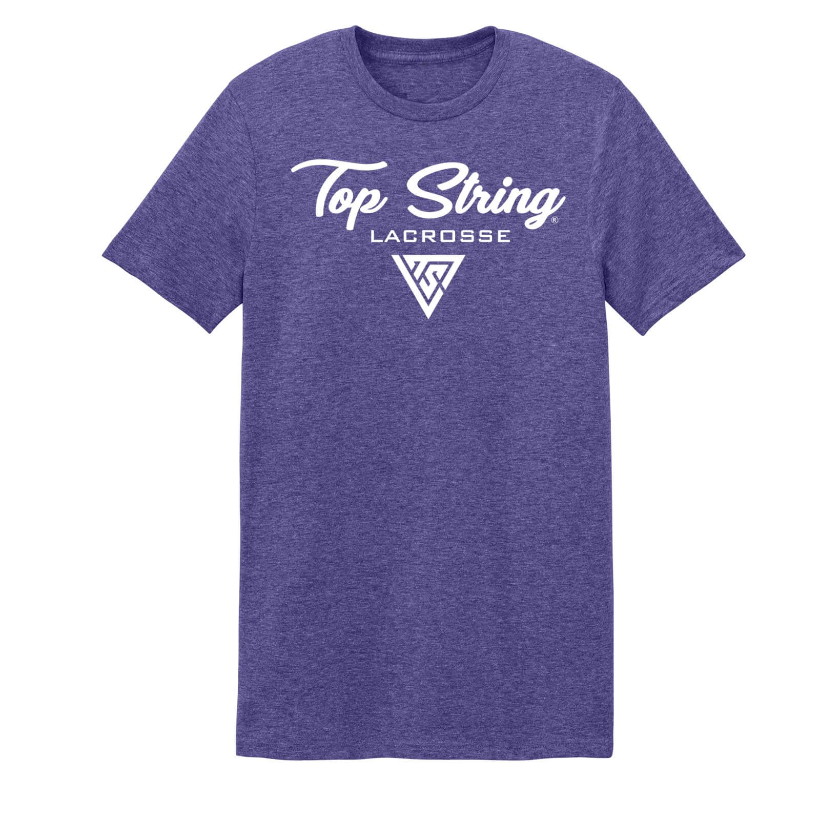 Top String Lacrosse Script 2.0 Logo T-Shirt - Purple - White