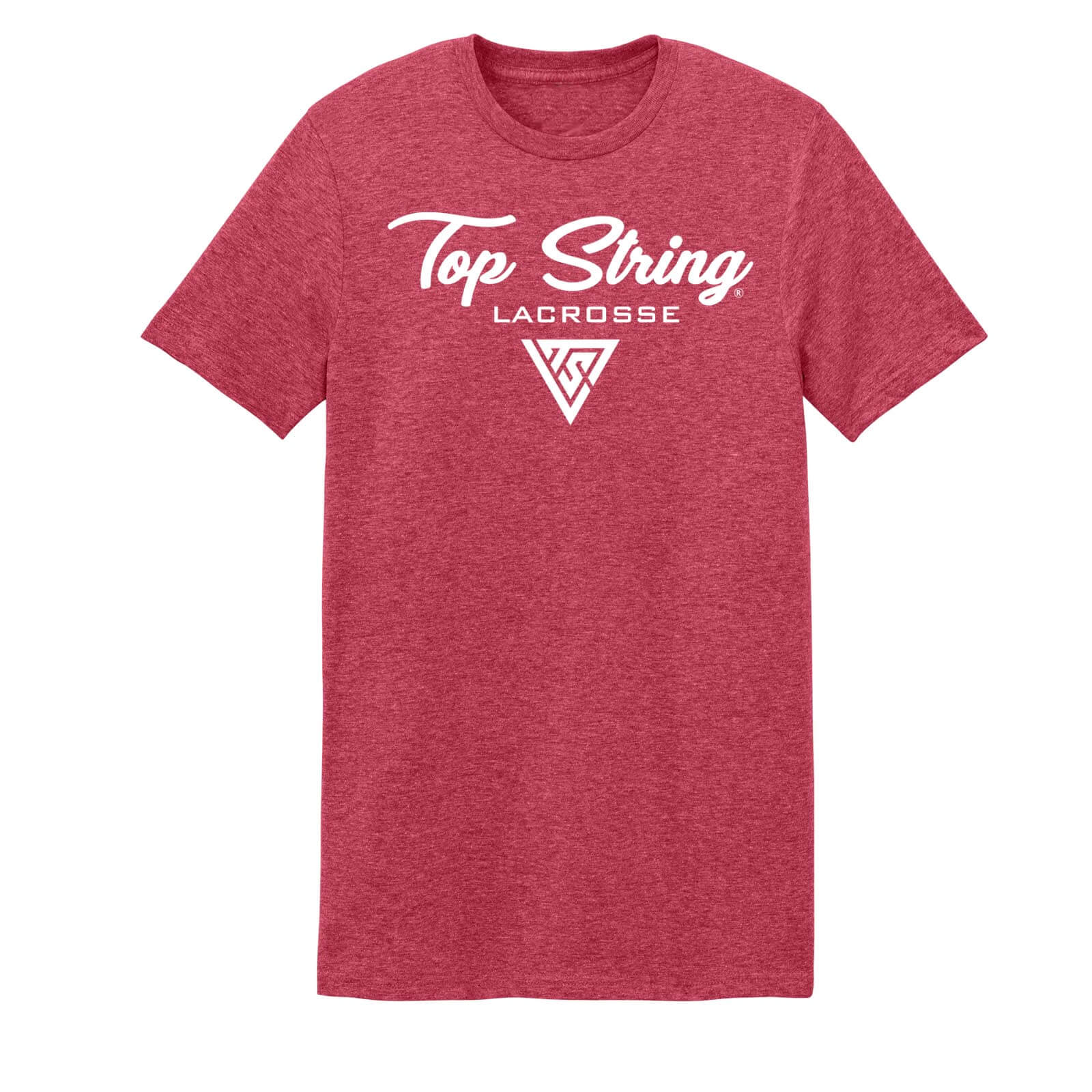 Top String Lacrosse Script 2.0 Logo T-Shirt - Red - White