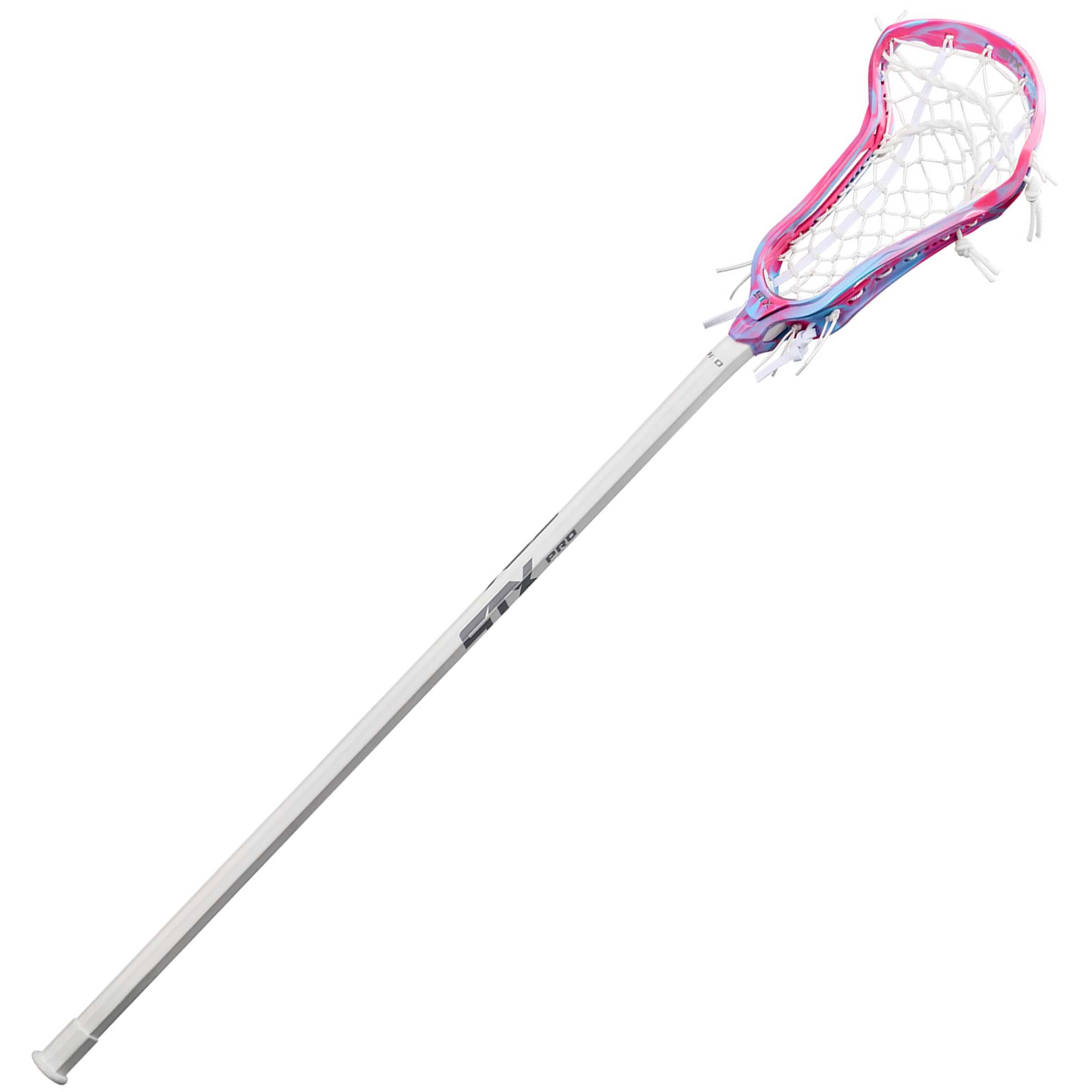 STX Aria Pro-M Cotton Candy 10 Degree Composite Complete Women's Lacrosse Stick | Top String Lacrosse