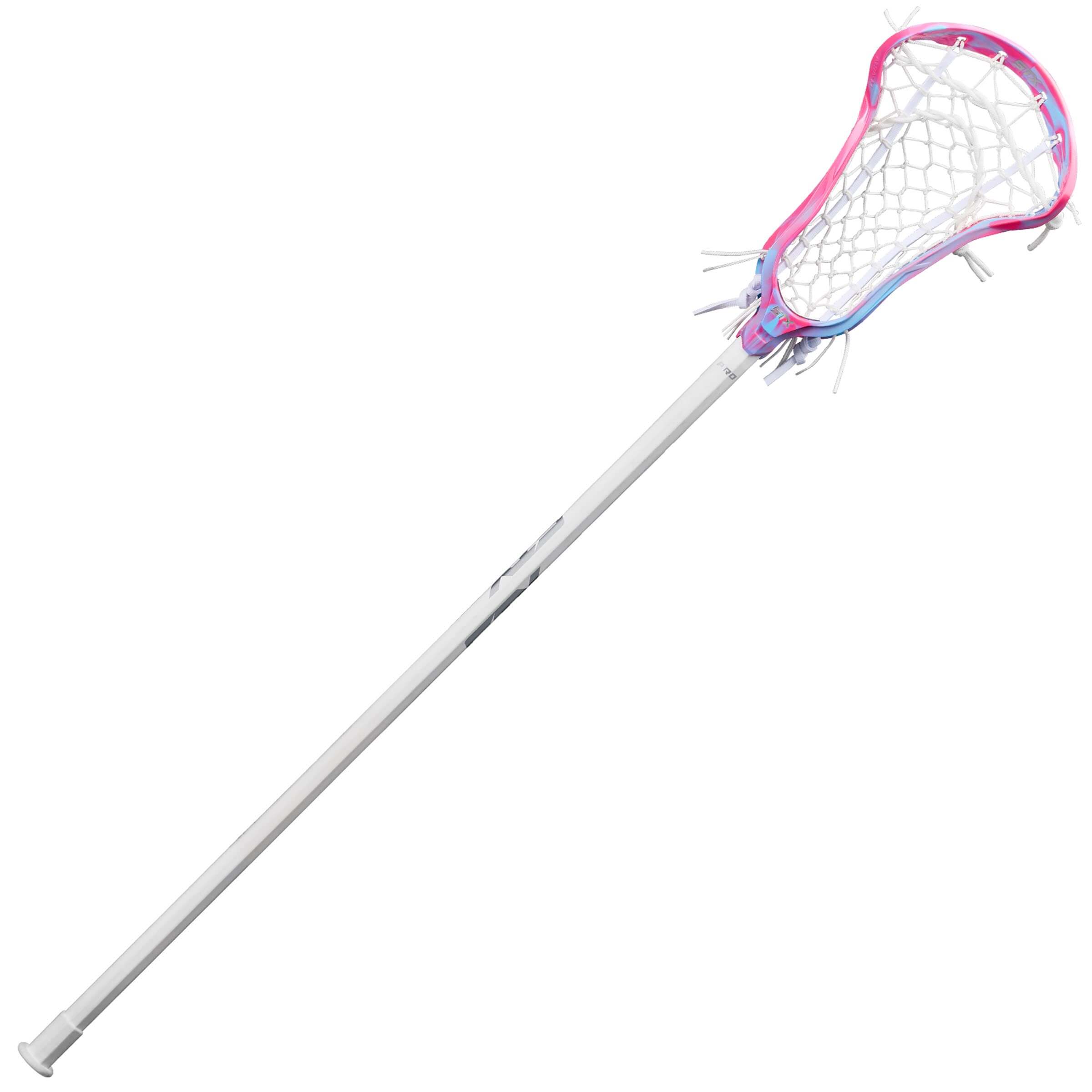 STX Aria Pro-M Cotton Candy 10 Degree Composite Complete Women's Lacrosse Stick | Top String Lacrosse