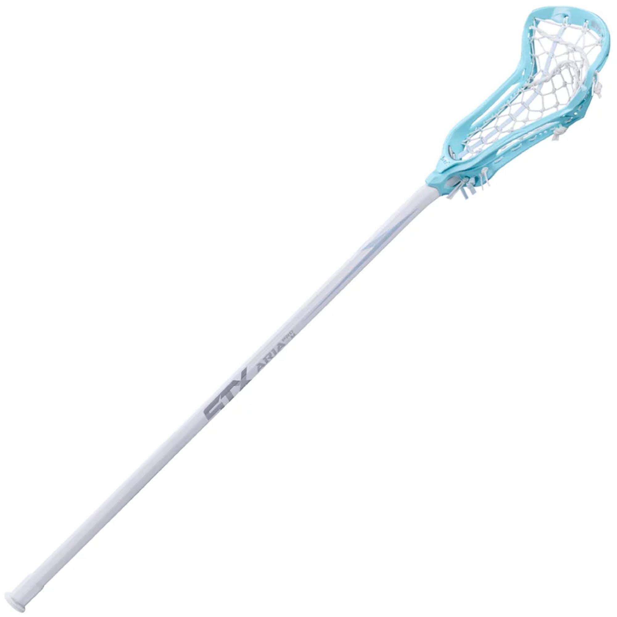 STX Aria Pro-M LE Light Blue 10 Degree Composite Complete Women's Lacrosse Stick | Top String Lacrosse