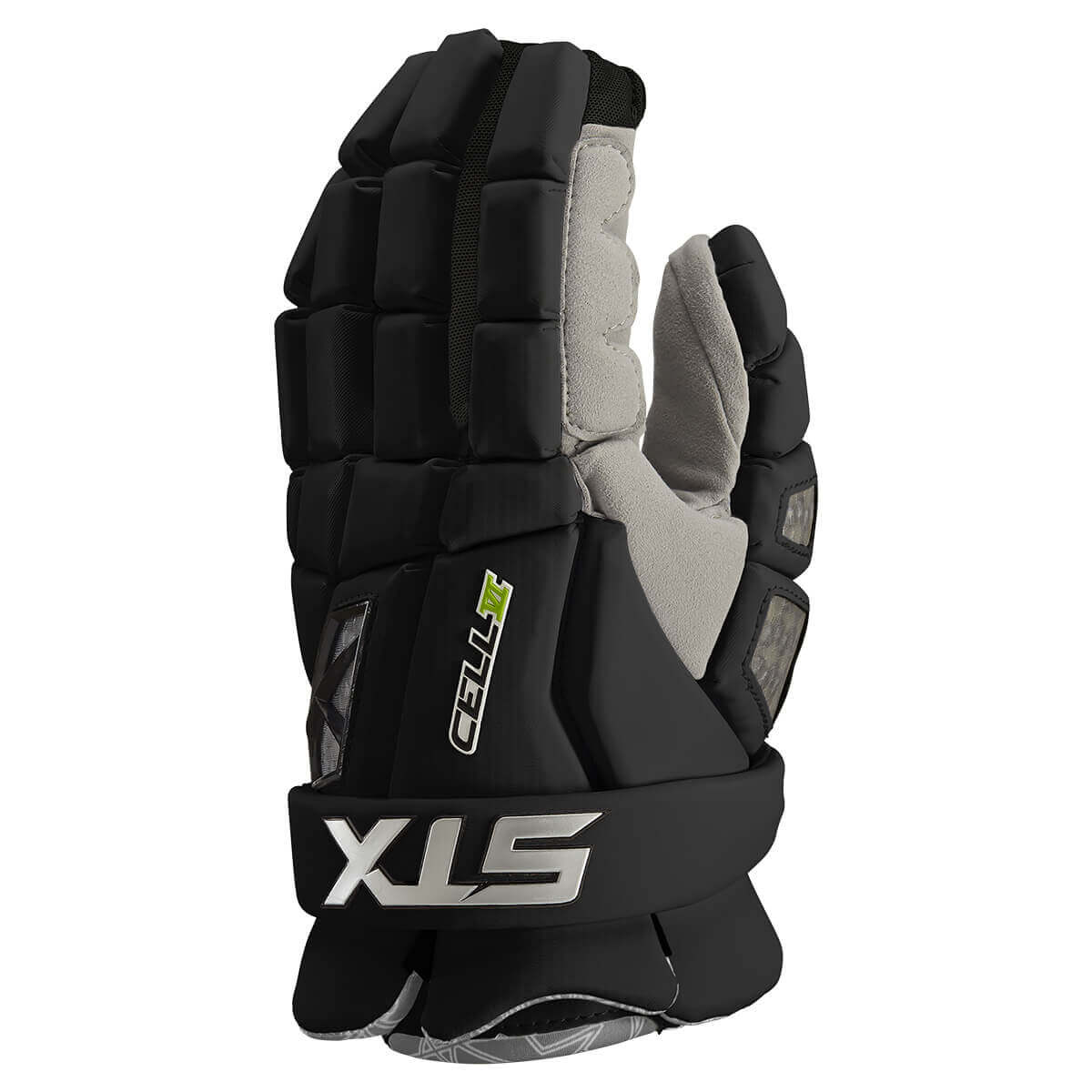 STX Cell 6 Lacrosse Gloves - Black | Top String Lacrosse