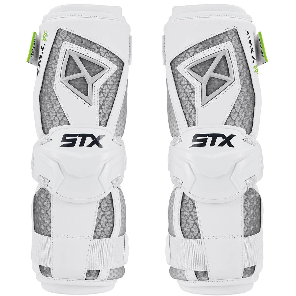 STX Cell VII Lacrosse Arm Guards - white | Top String Lacrosse
