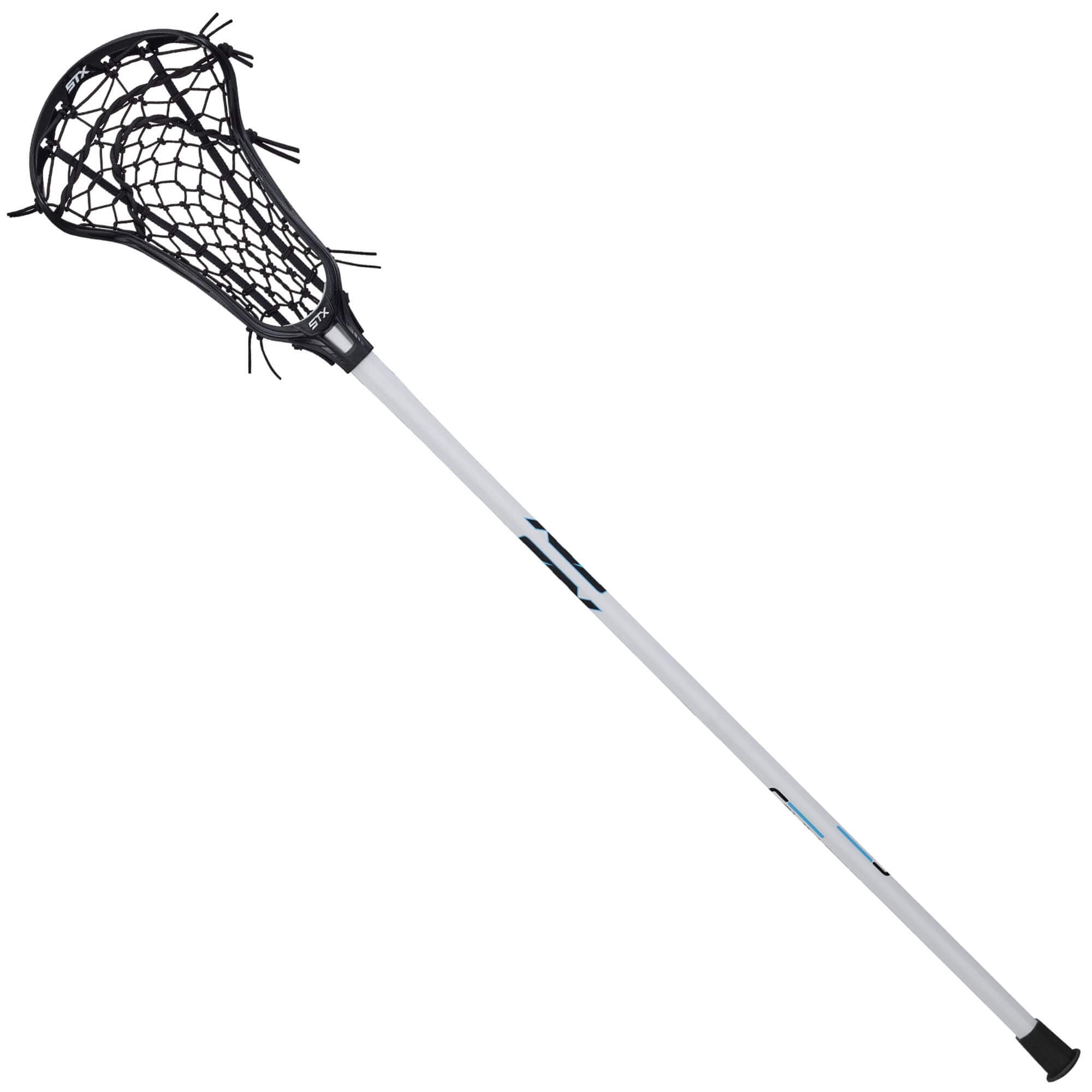 STX Crux Core Composite Complete Women's Lacrosse Stick - White Black | Top String Lacrosse
