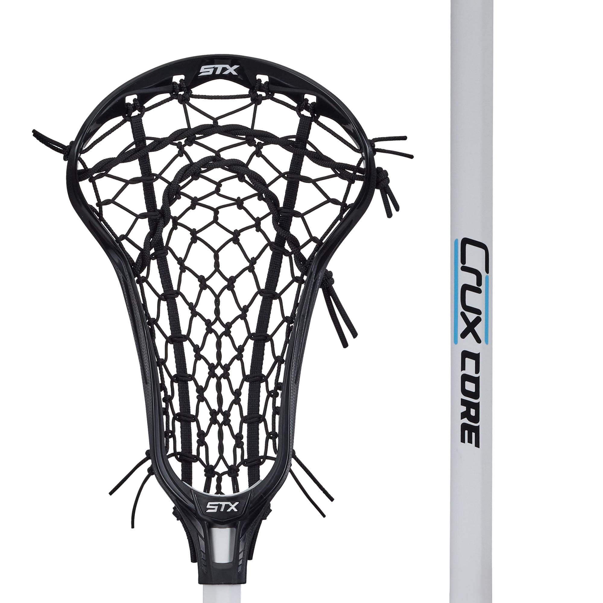 STX Crux Core Composite Complete Women's Lacrosse Stick - White Black | Top String Lacrosse