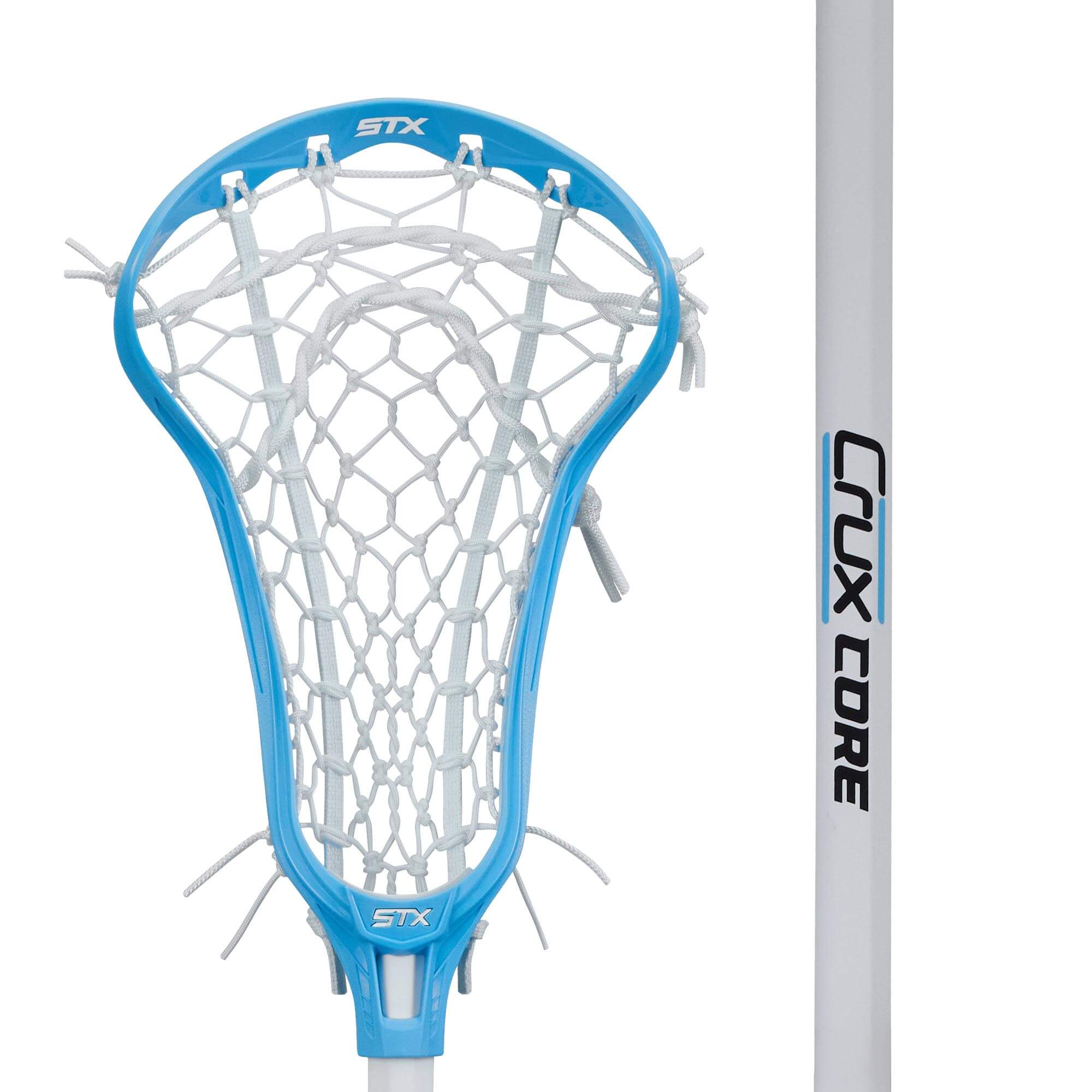 STX Crux Core Composite Complete Women's Lacrosse Stick - White Carolina | Top String Lacrosse