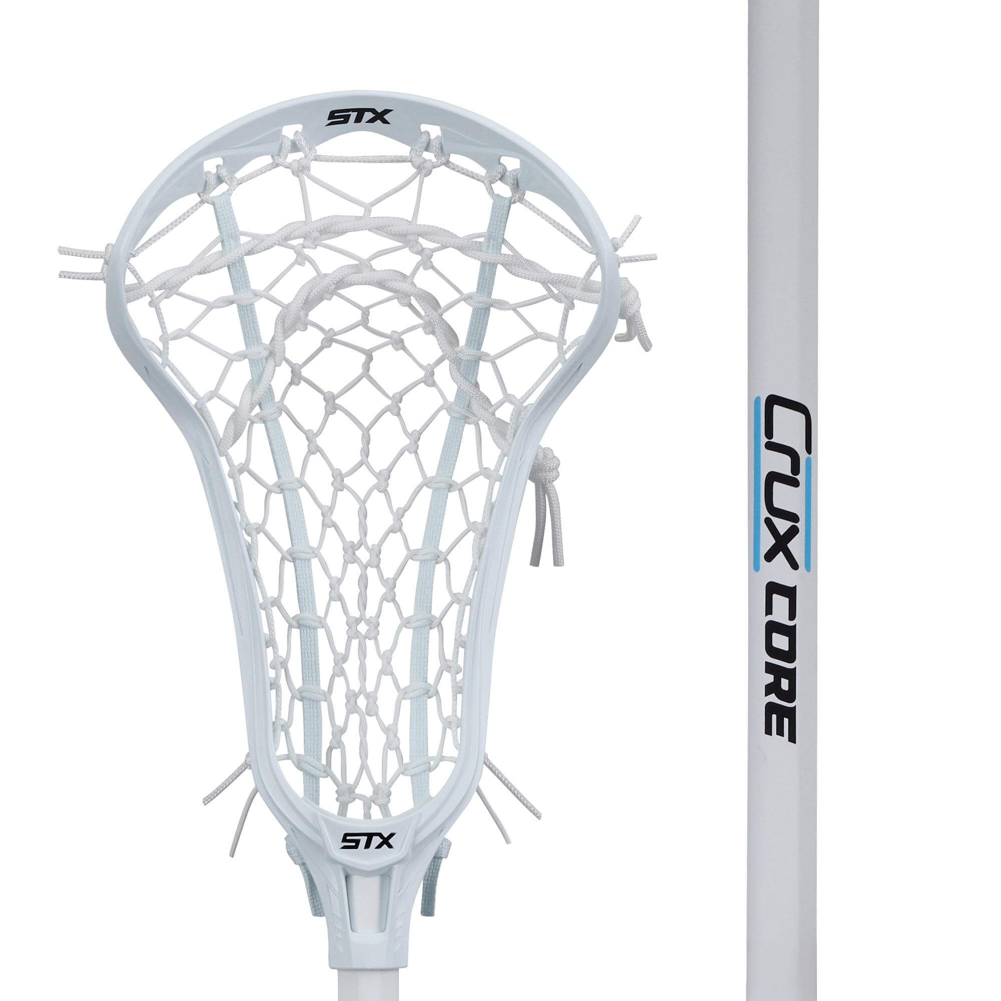STX Crux Core Composite Complete Women's Lacrosse Stick - White | Top String Lacrosse