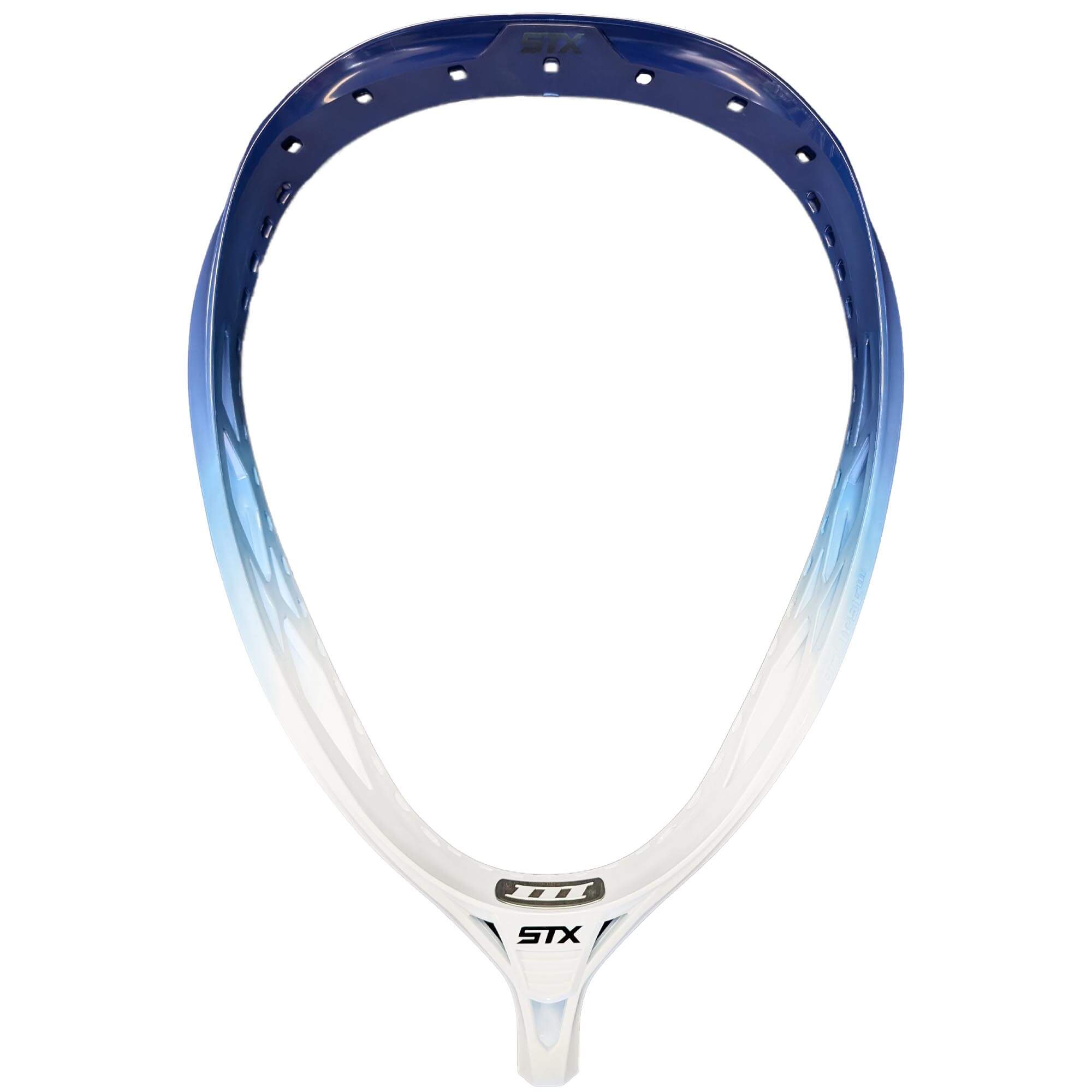 STX Eclipse 3 Dyed Goalie Lacrosse Head - Navy - Carolina - White | Top String Lacrosse