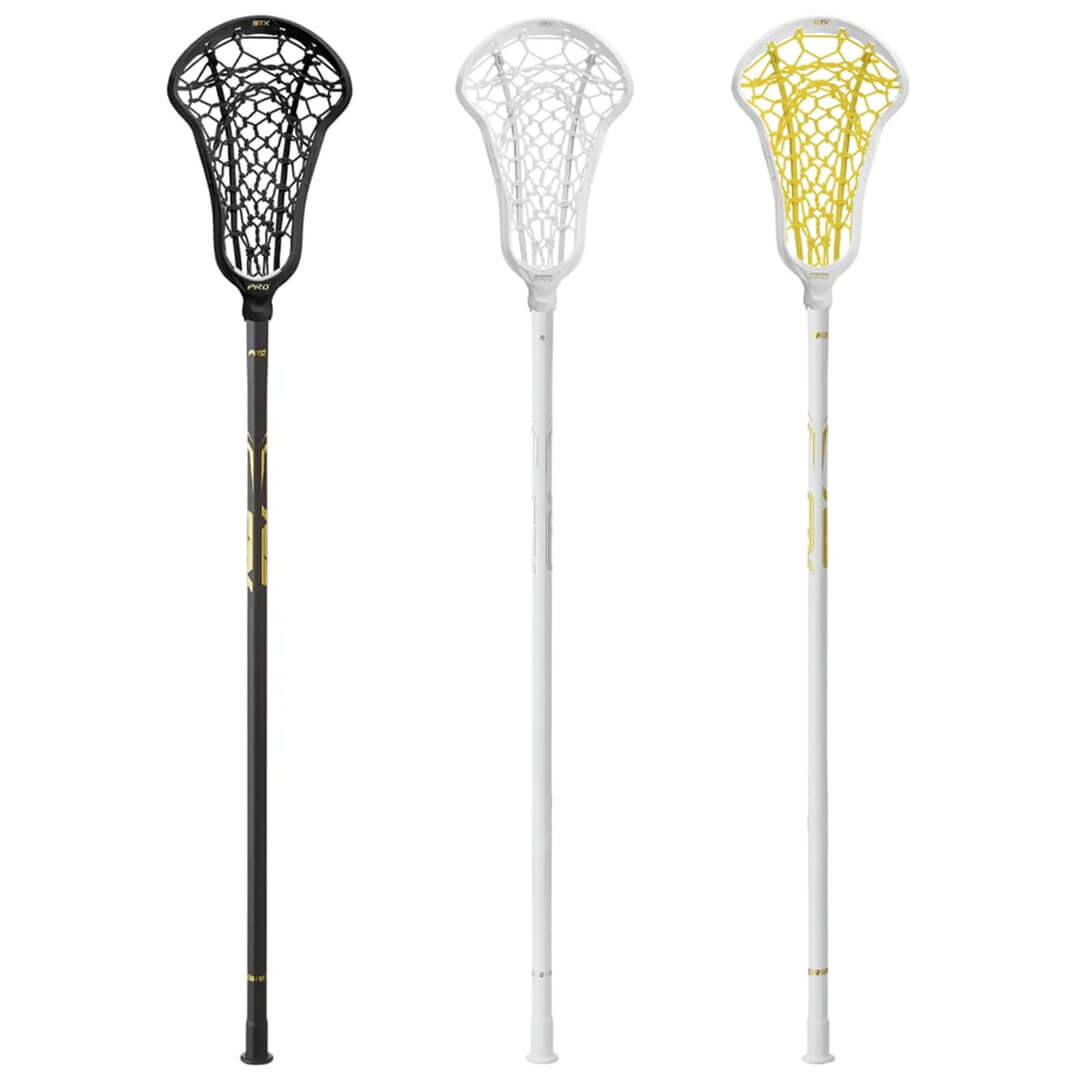 STX Exult Pro Elite Lock Pocket 10 Degree Composite Complete Women's Lacrosse Stick - Top String Lacrosse
