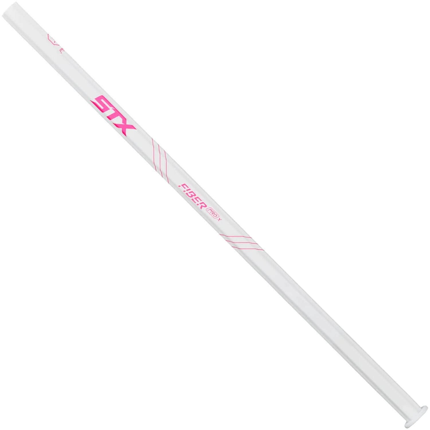 STX Fiber Pro X Grip White - Pink Composite Attack Lacrosse Shaft | Top String Lacrosse