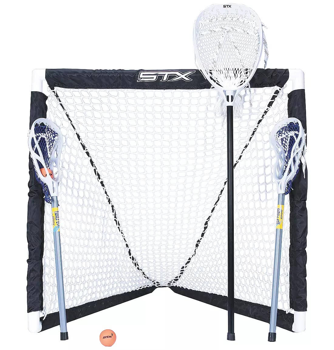 Fiddlestx Game Set - 3 Sticks (2 Fiddlestx, 1 Goalie, 1 Goal) | Top String Lacrosse