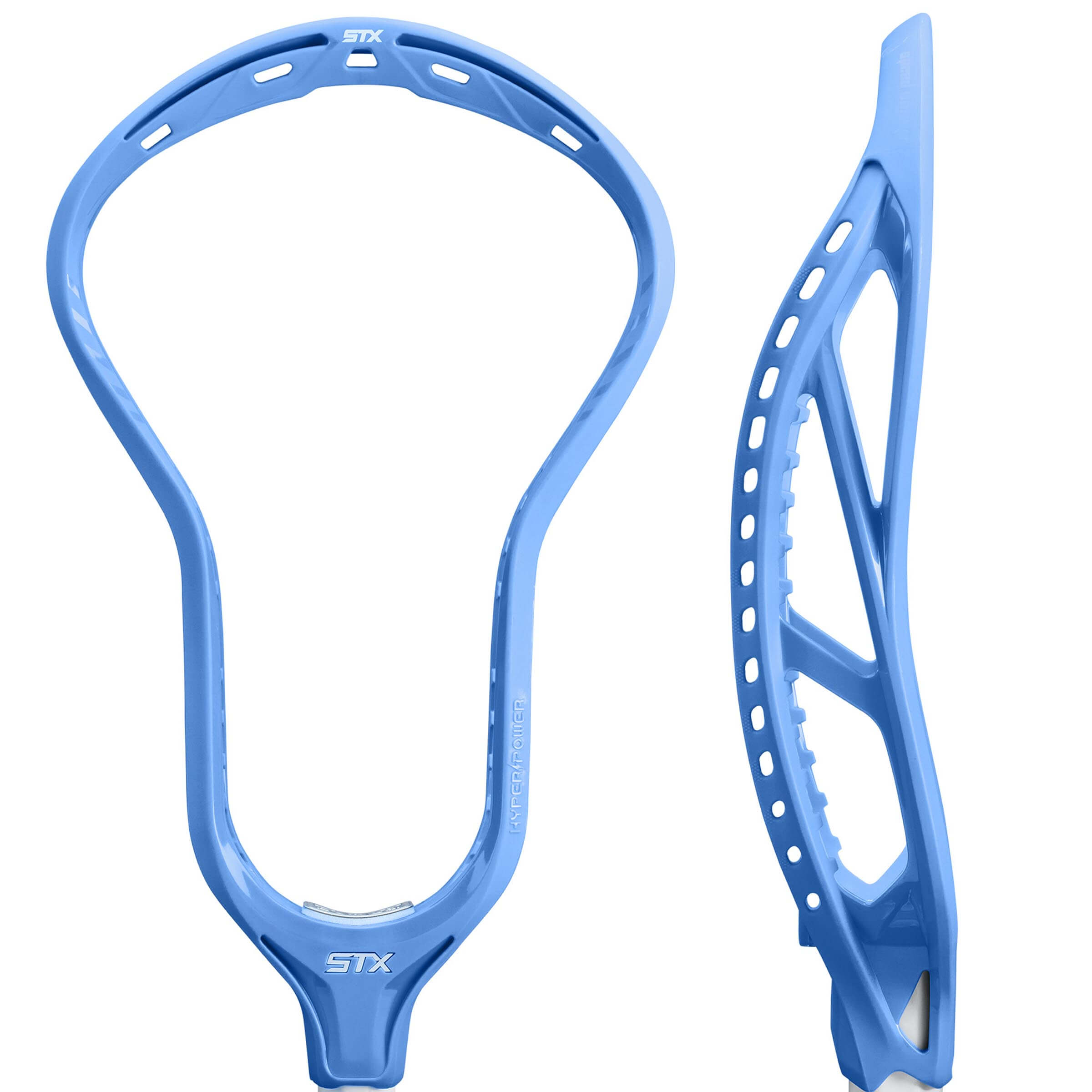 STX Hyper Power Columbia Blue Lacrosse Head | Top String Lacrosse