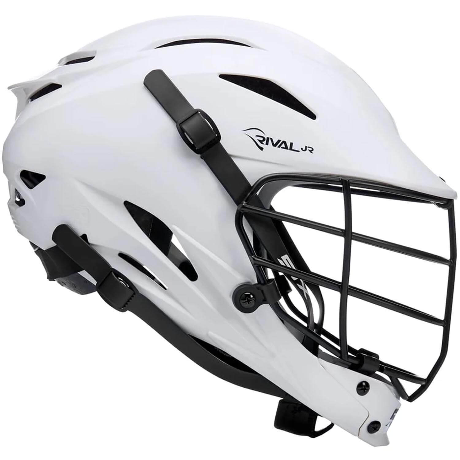 STX Rival Jr Youth White Lacrosse Helmet | Top String Lacrosse