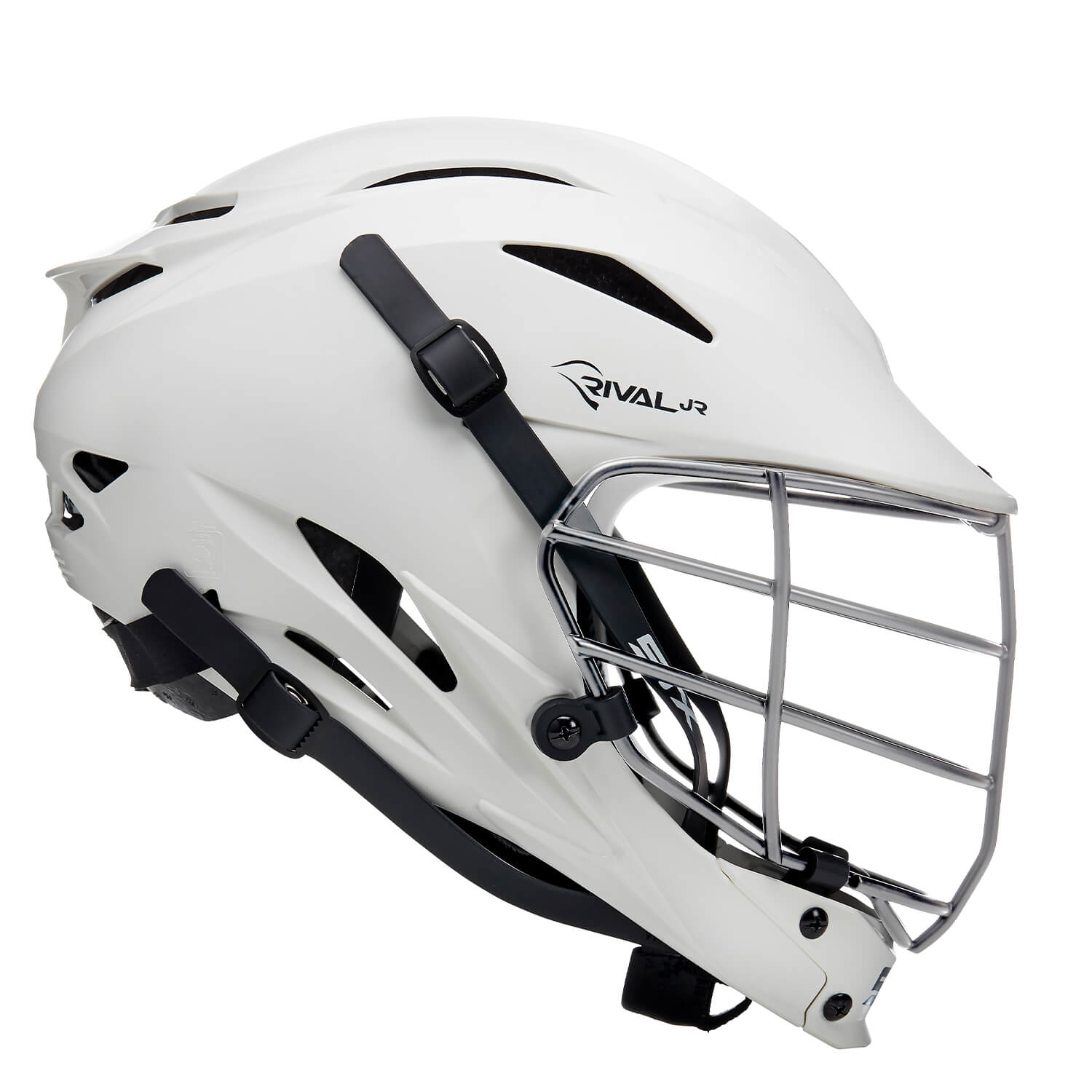 STX Rival Jr Youth White Lacrosse Helmet | Top String Lacrosse