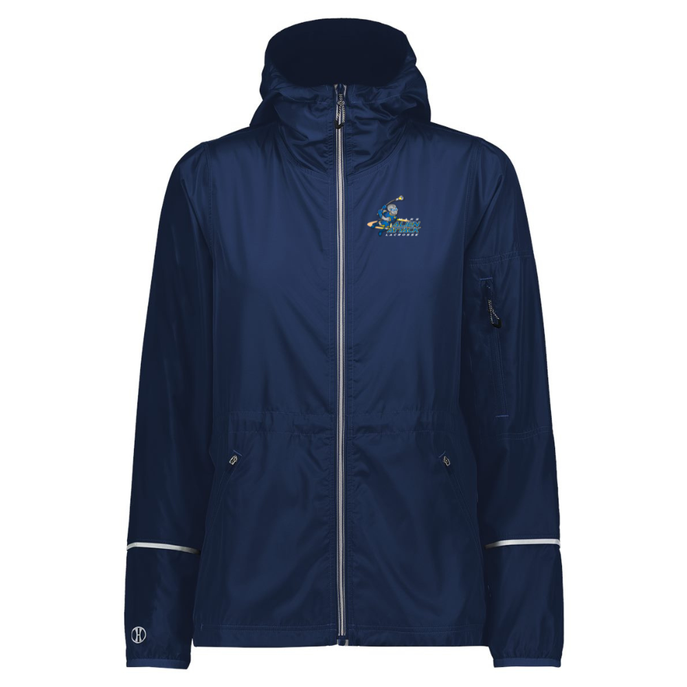 MYLA - Women's Lacrosse Hooded Jacket - Navy - Top String Lacrosse
