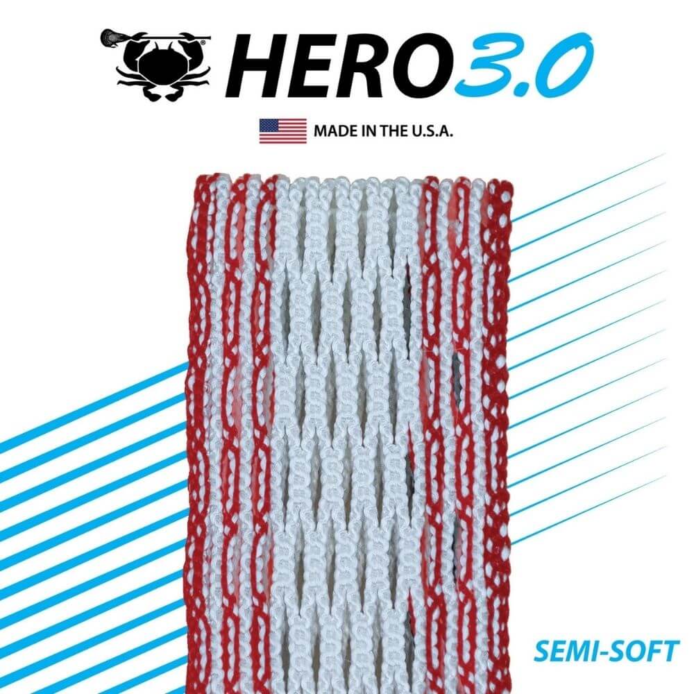 ECD Hero 3.0 Colors Storm Striker Lacrosse Mesh - Top String Lacrosse