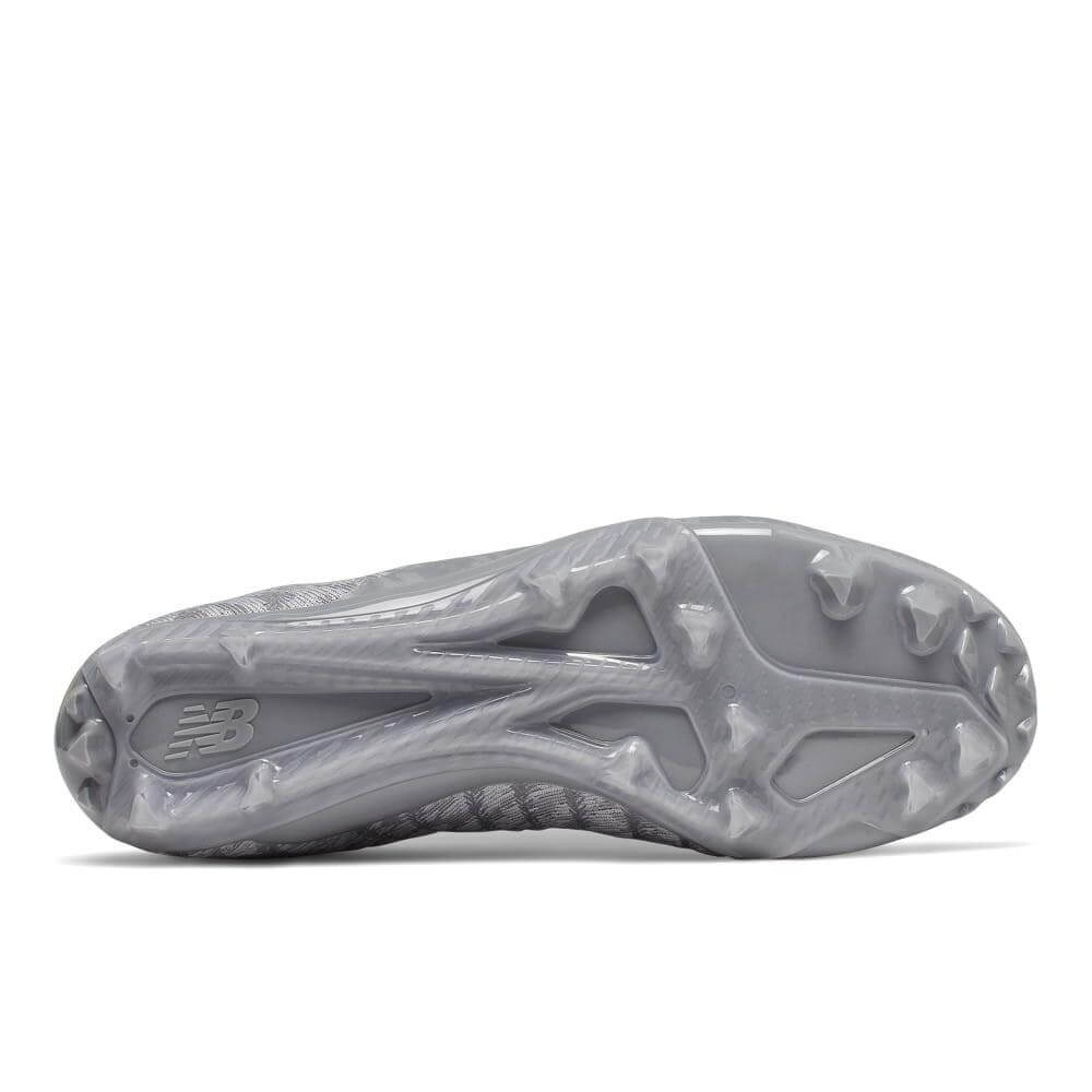 New Balance Burn X2 Mid Grey Lacrosse Cleats - Top String Lacrosse