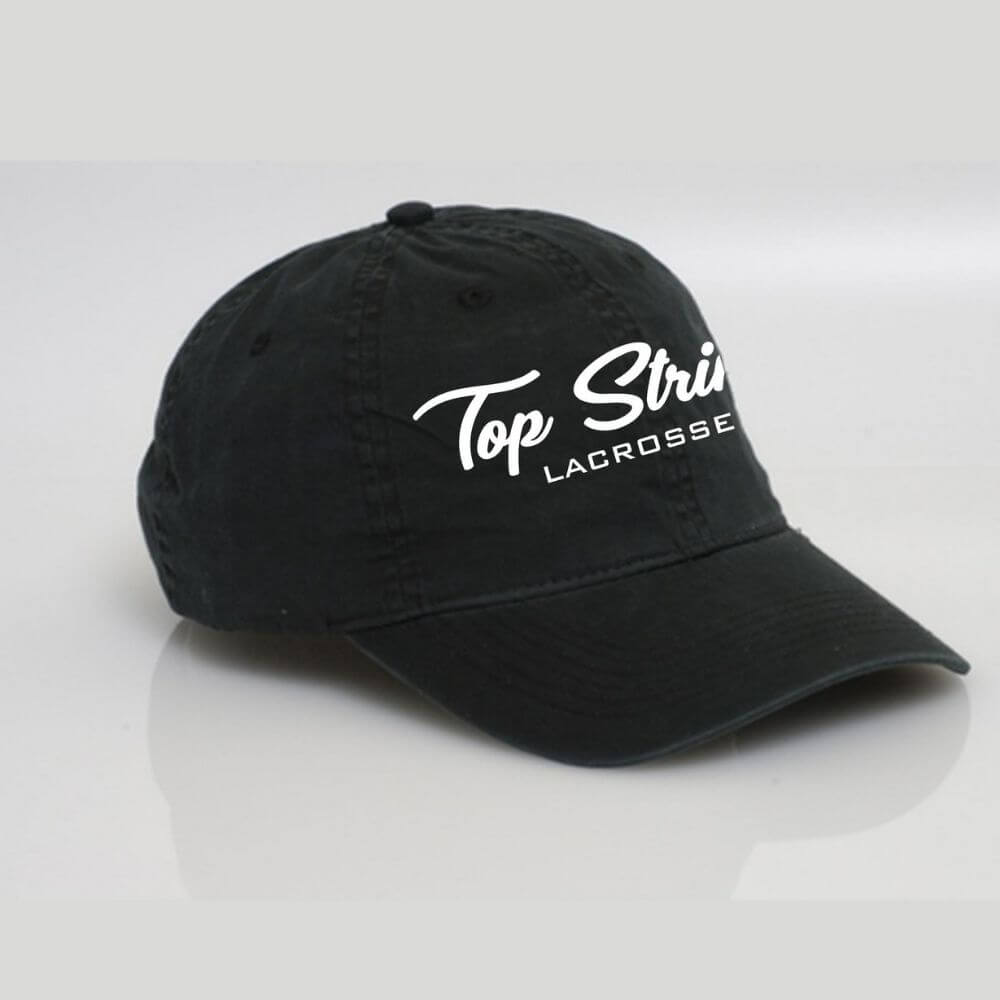 Top String Lacrosse Dad Hat - Black - Top String Lacrosse