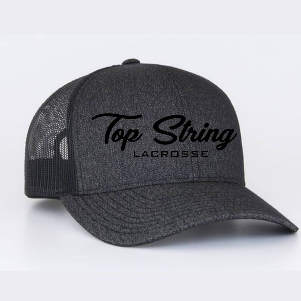 Top String Lacrosse Trucker Hat - Black/ Black - Top String Lacrosse