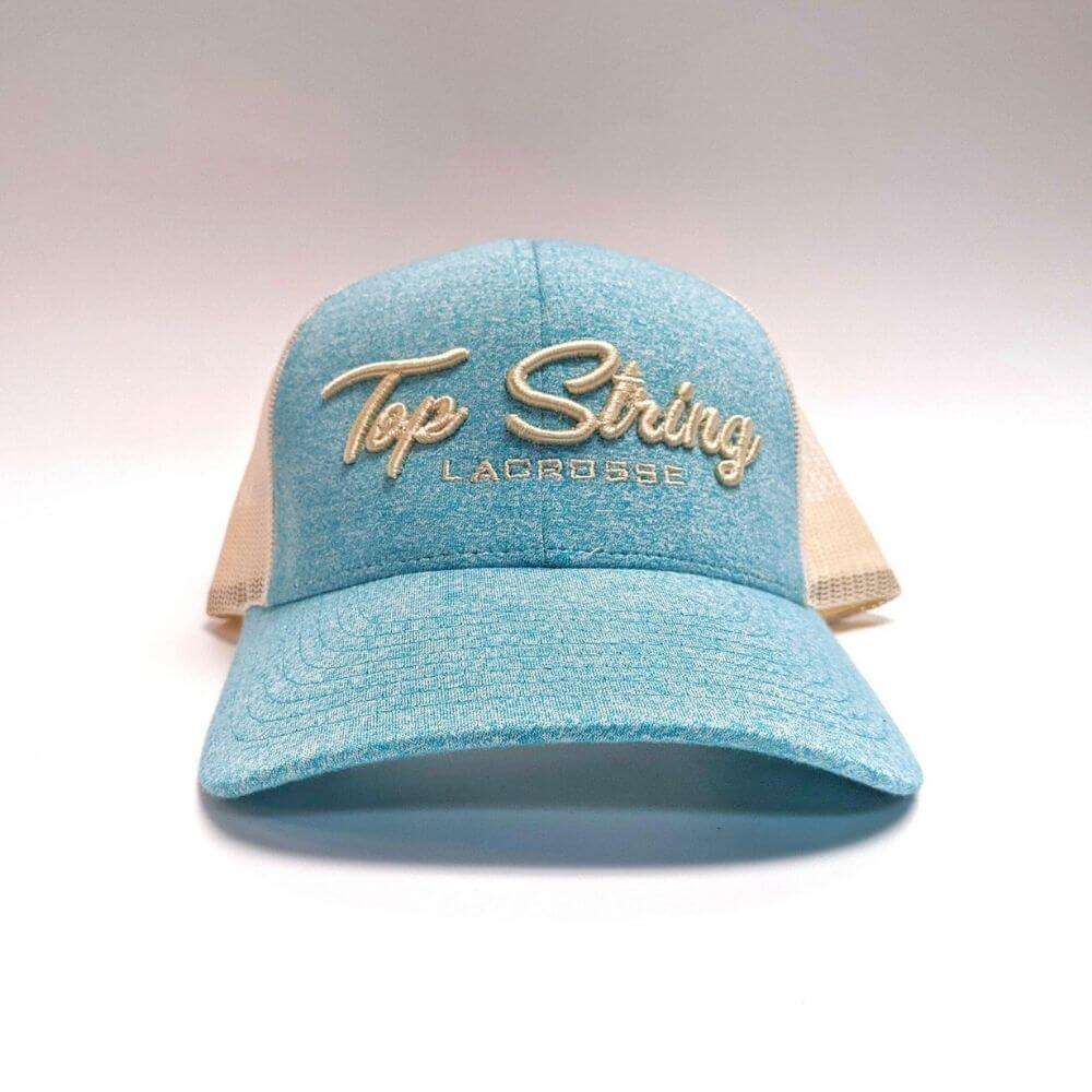 Top String Lacrosse Trucker Hat - Teal/Birch - Top String Lacrosse
