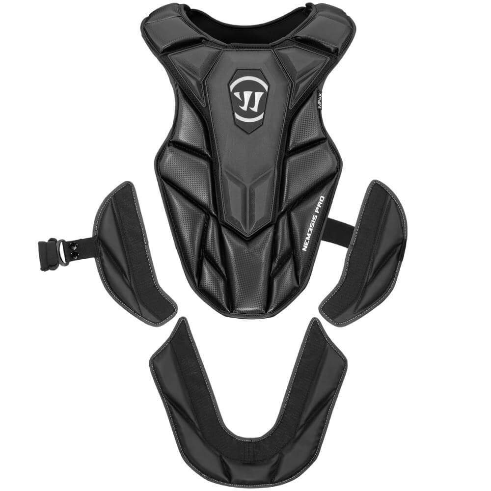 Warrior Nemesis Pro Lacrosse Goalie Chest Pad - Top String Lacrosse