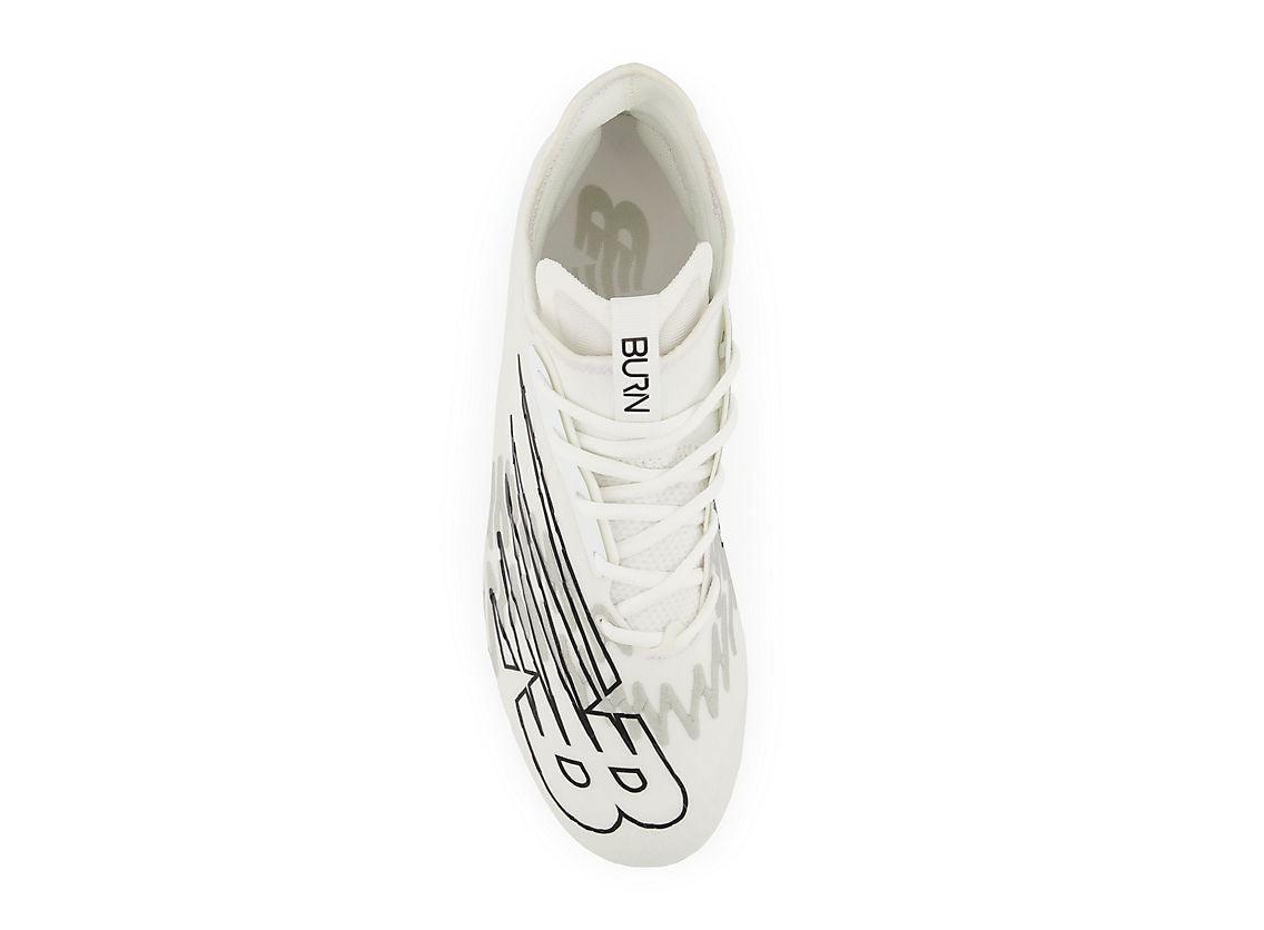 New Balance Burn X3 White Lacrosse Cleats - Top String Lacrosse