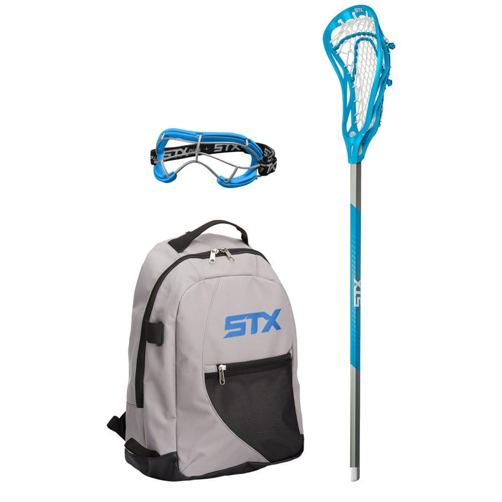 STX Exult 200/4Sight Girl's Lacrosse Starter Set Package - Stick, Goggles, And Backpack - Top String Lacrosse