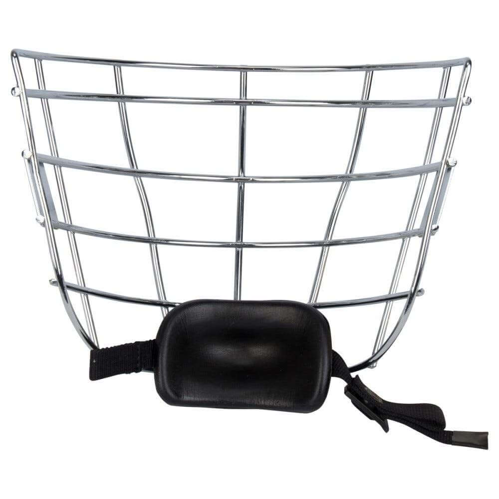Warrior Fatboy Box Lacrosse Cage Face Mask 2.0 with Chin Strap - Chrome - Top String Lacrosse