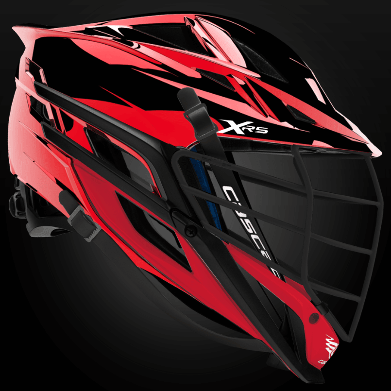 Cascade XRS Helmet Red Hots Lacrosse - Top String Lacrosse