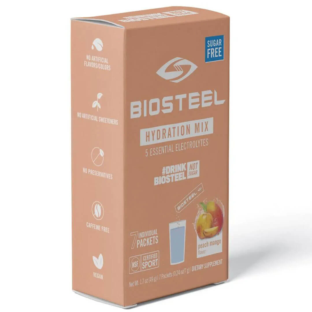 Biosteel Hydration Mix - Peach Mango - 7 Count Box - Top String Lacrosse