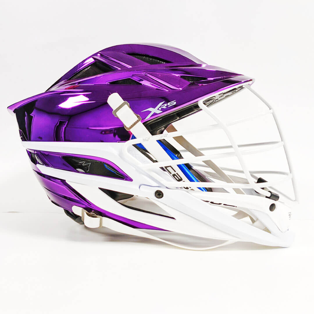 Cascade XRS Helmet - Purple Chrome Shell - White Mask - White Chin