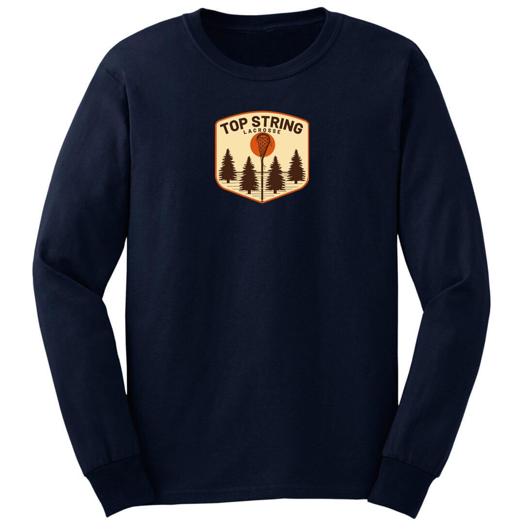 Top String Lacrosse Creator's Game -  Woods -  Long Sleeve Shirt - Navy Blue - Top String Lacrosse
