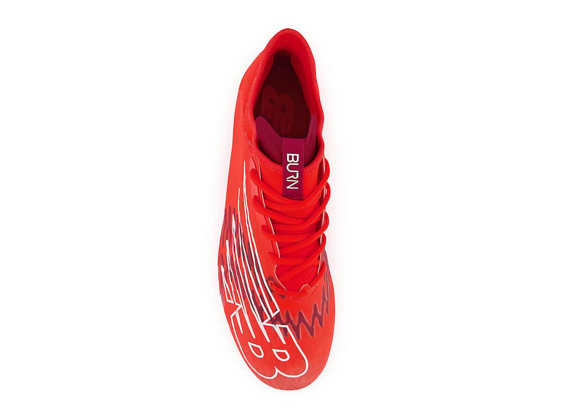New Balance Burn X3 Red Lacrosse Cleats - Top String Lacrosse