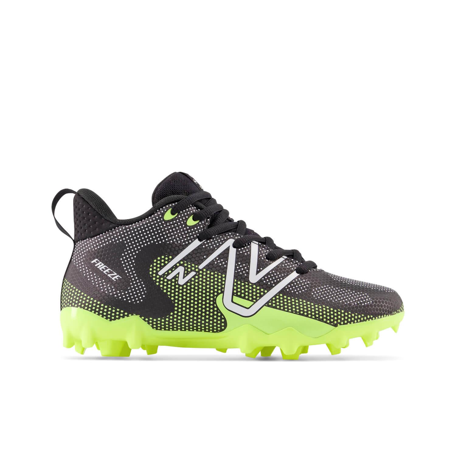 New Balance Freeze 4 Junior Lacrosse Cleats - Black - Top String Lacrosse