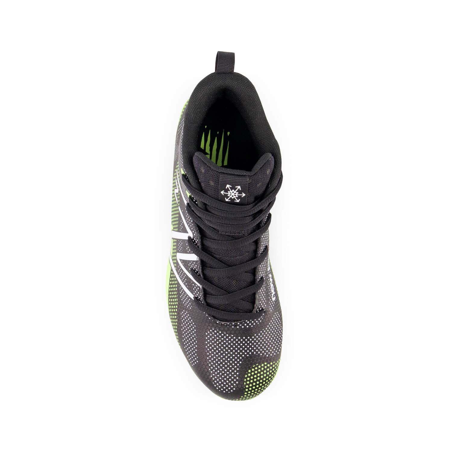 New Balance Freeze 4 Junior Lacrosse Cleats - Black - Top String Lacrosse