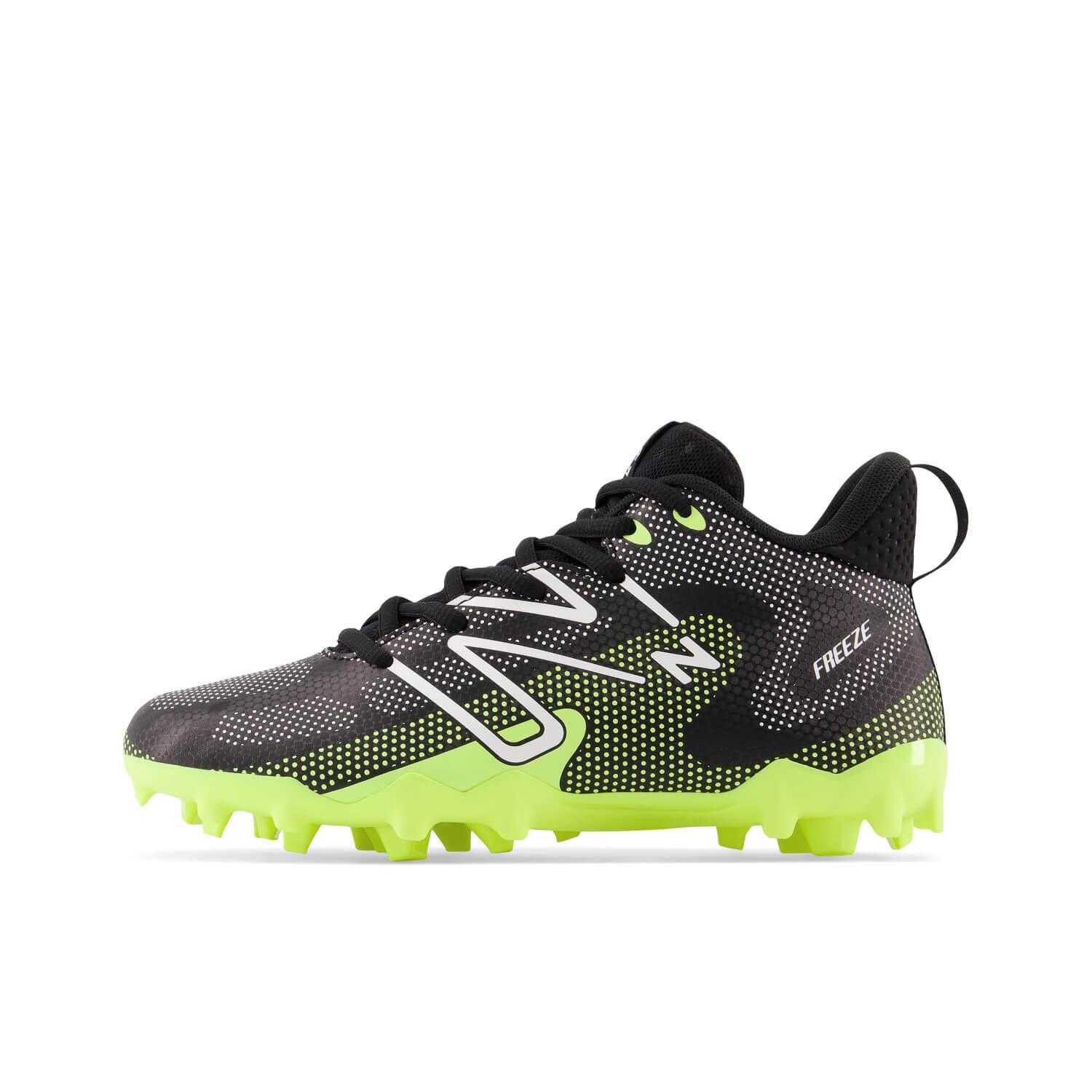 New Balance Freeze 4 Junior Lacrosse Cleats - Black - Top String Lacrosse