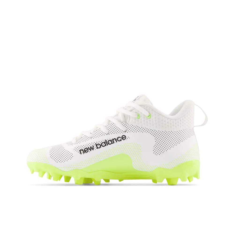 New Balance Freeze 4 Junior Lacrosse Cleats - White - Top String Lacrosse