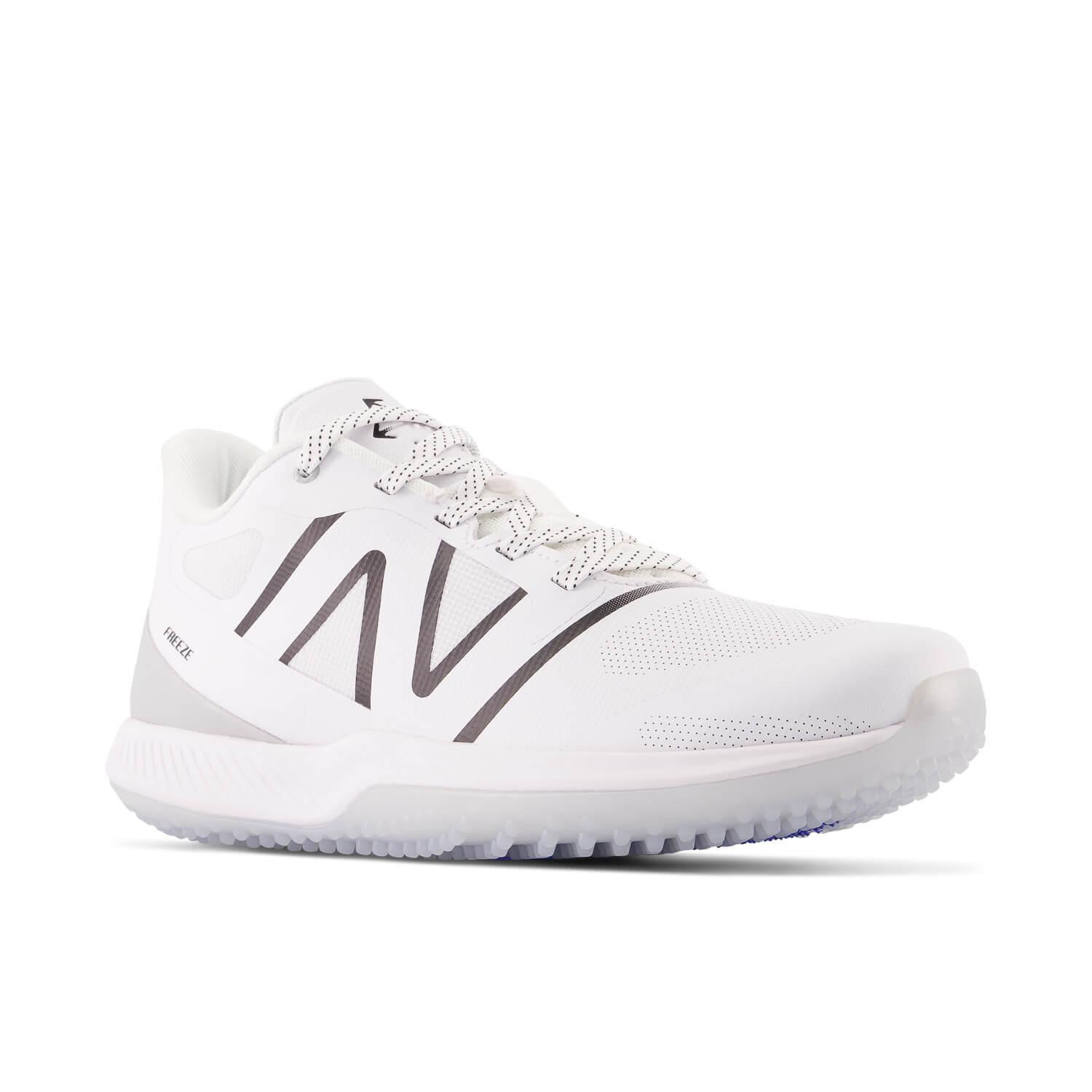 New Balance Freeze 4 Turf Lacrosse Cleats - White - Top String Lacrosse