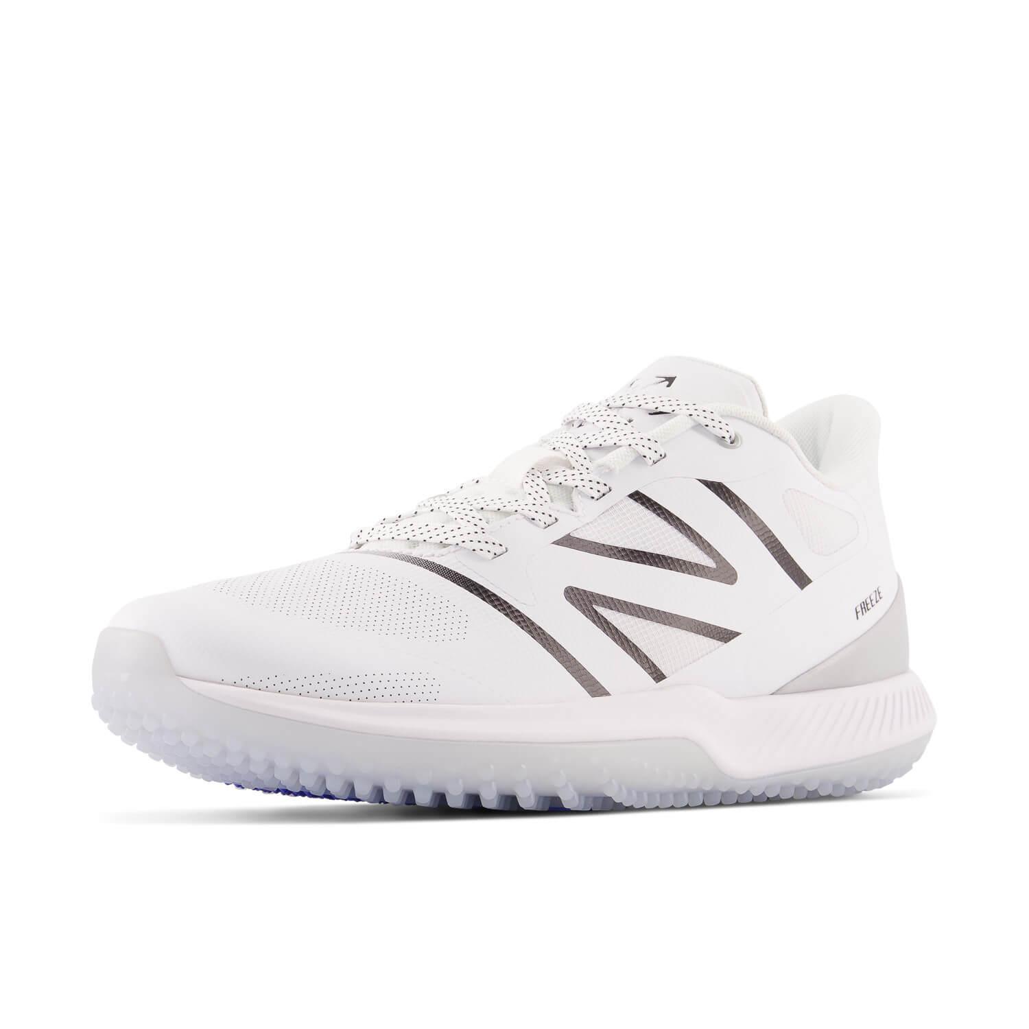 New Balance Freeze 4 Turf Lacrosse Cleats - White - Top String Lacrosse