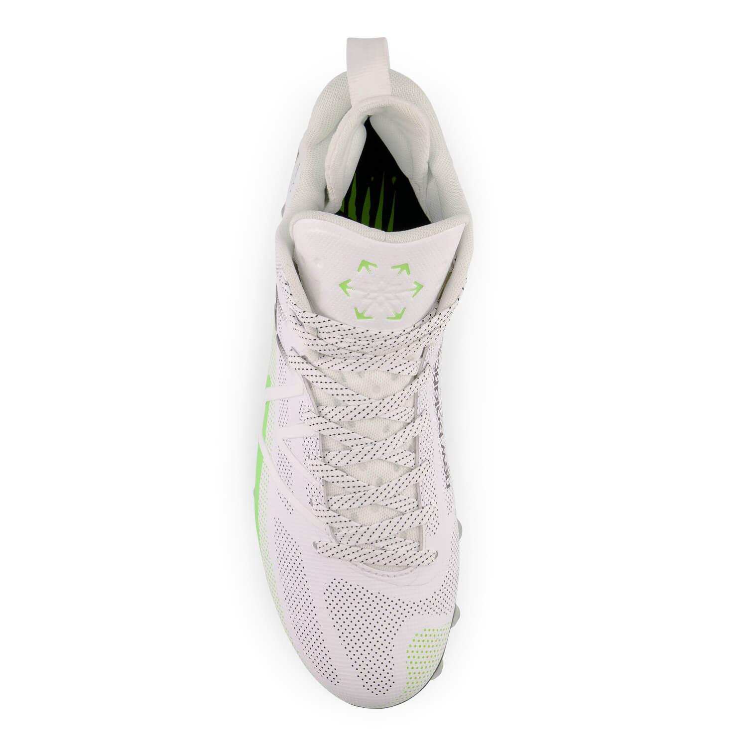 New Balance Freeze 4 White Neon Green/Black Lacrosse Cleats - Top String Lacrosse
