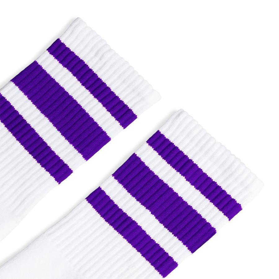Socco Color Striped White Socks - Top String Lacrosse