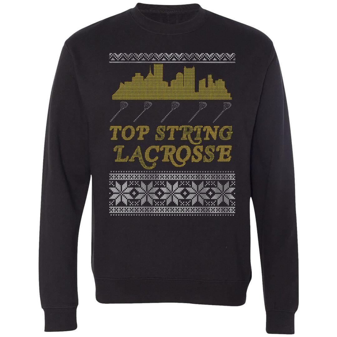 Top String Lacrosse Ugly Christmas Pittsburgh Sweater - Top String Lacrosse