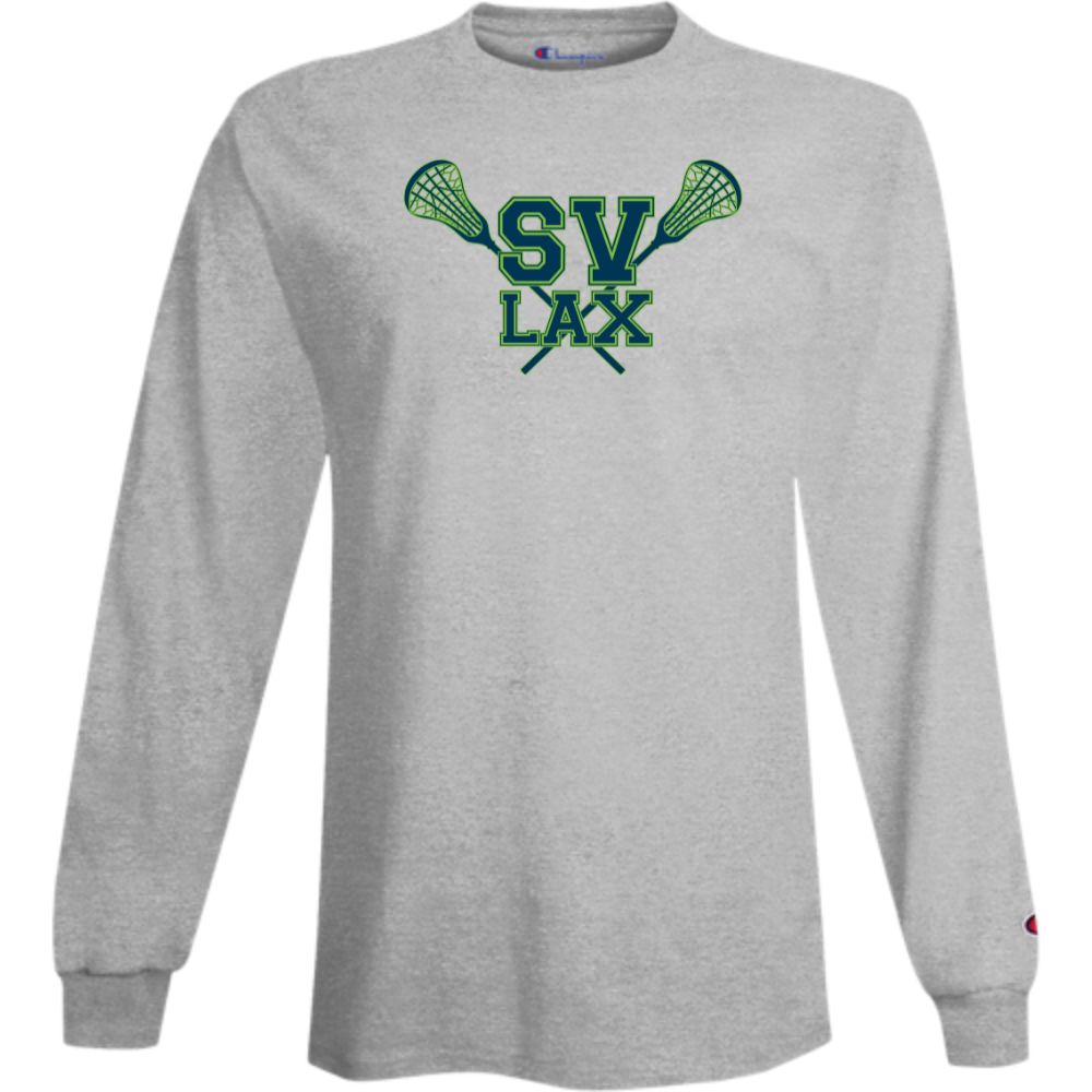 SVGYL - Adult Champion Premium Classic Long Sleeve T-Shirt - Light Steel