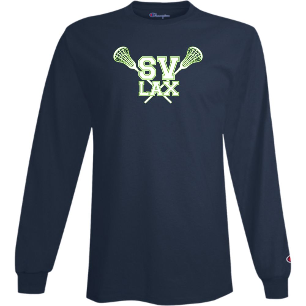 SVGYL - Adult Champion Premium Classic Long Sleeve T-Shirt - Navy