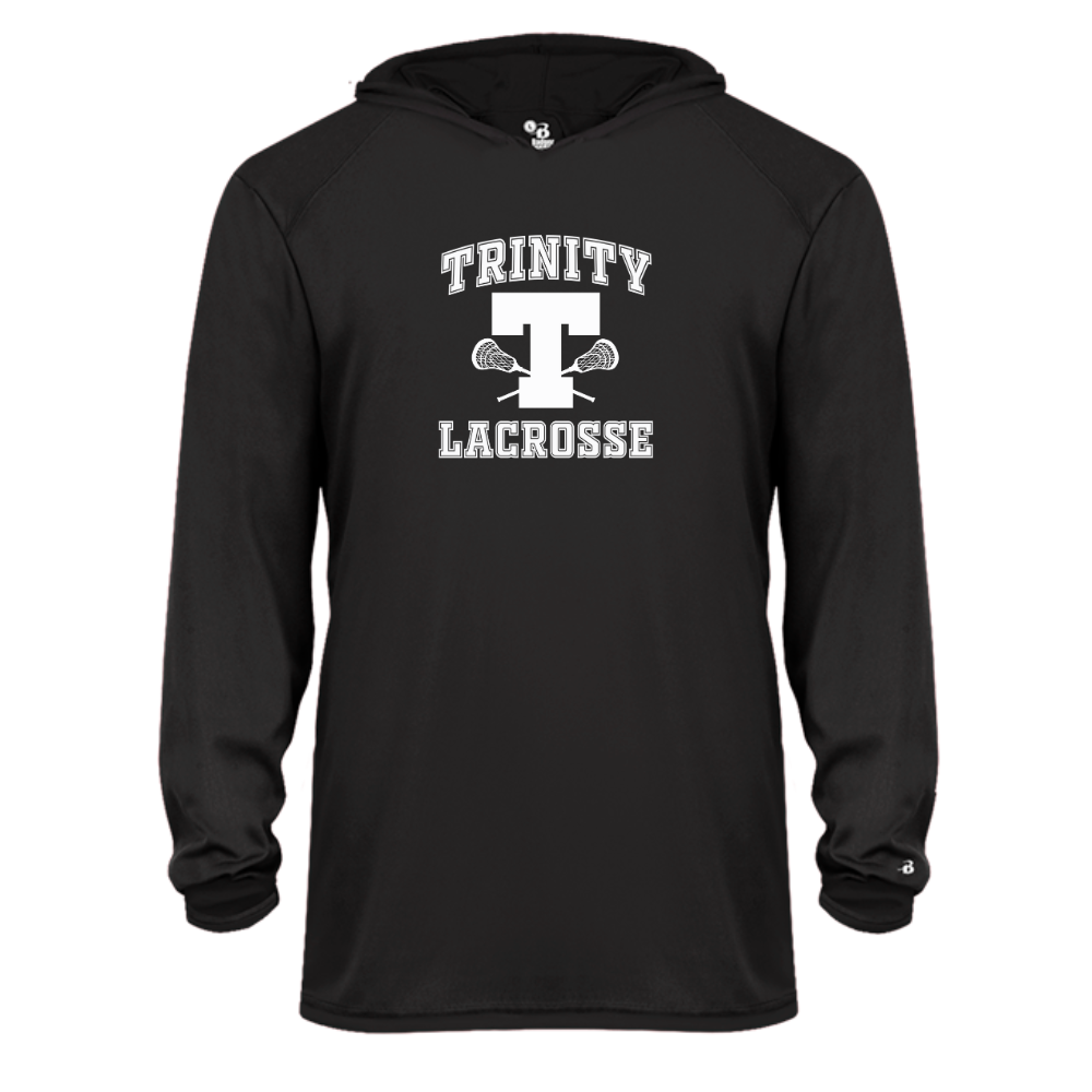 Trinity - Youth Performance Long Sleeve Hooded T-Shirt - Black